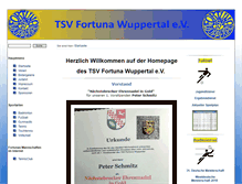 Tablet Screenshot of fortuna-wuppertal.de
